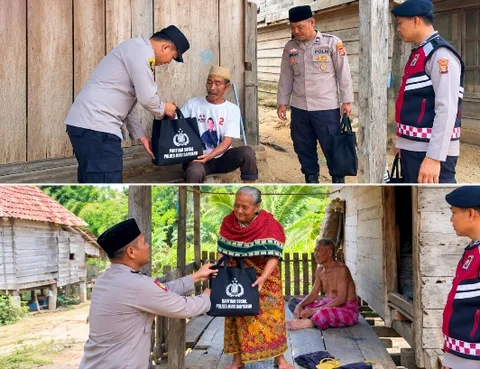 Polsek Batanghari Leko Berbagi Sembako Sambil Mengenali Kebutuhan Warga